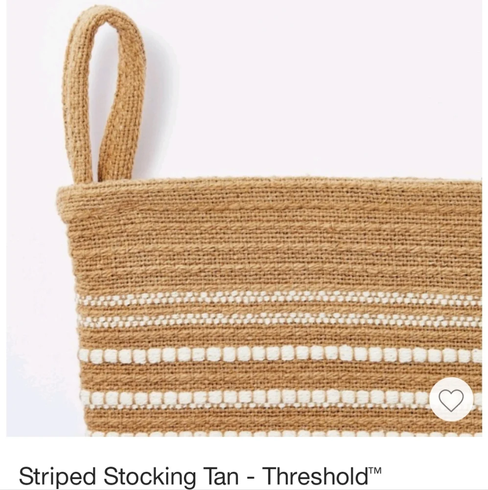 LAST 1!🎄 Striped Stocking Tan - Threshold designed with Studio McGee 1 stocking - Picture 4 of 12